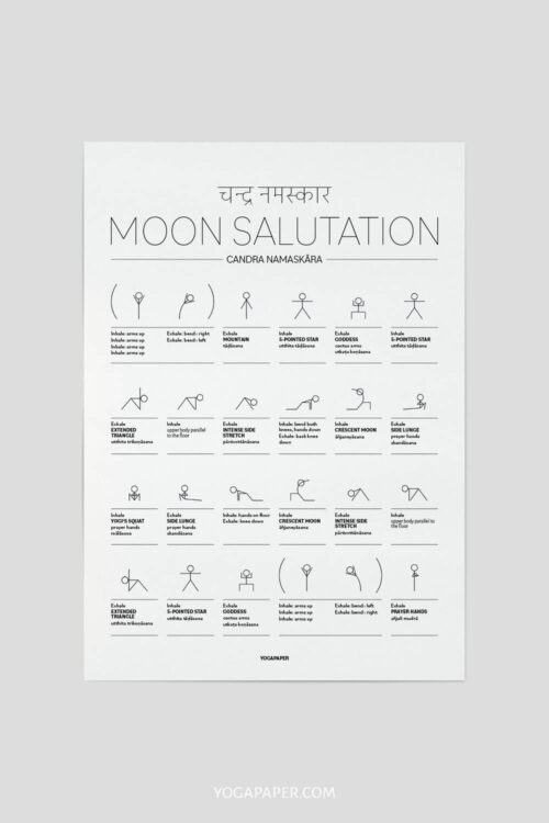 hatha yoga moon salutation sequence