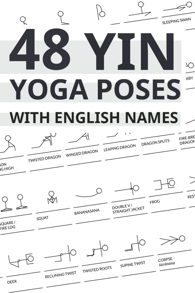 48 yin yoga shapes yoga paper