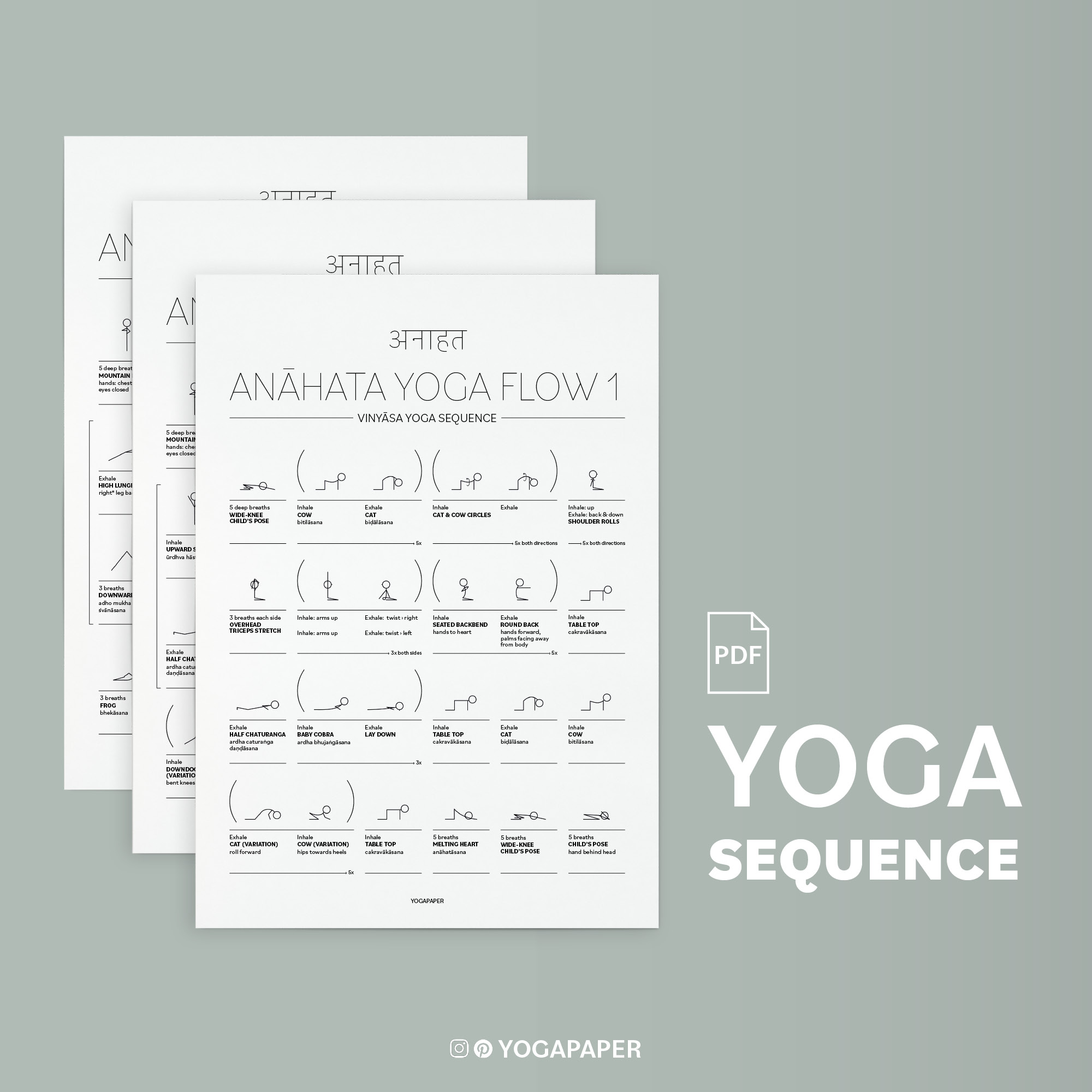 Anahata Flow Yoga Sequence - Yoga Paper