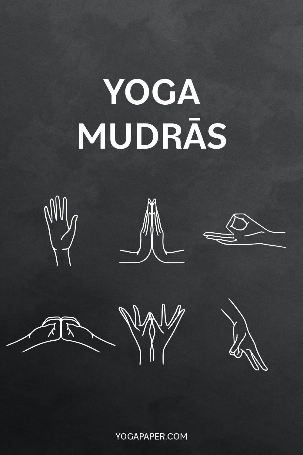 Yoga Mudras with simple illustrations