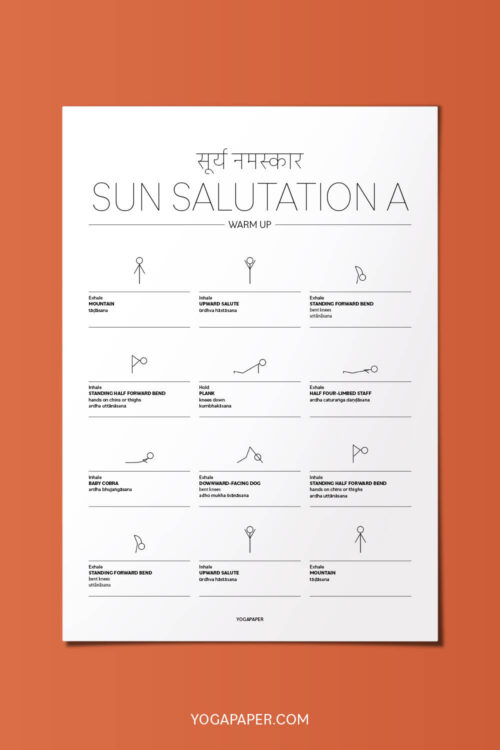 Sun Salutation A And B Yoga Sequences - Yoga Paper