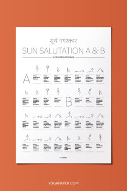 Sun Salutation A And B Yoga Sequences - Yoga Paper