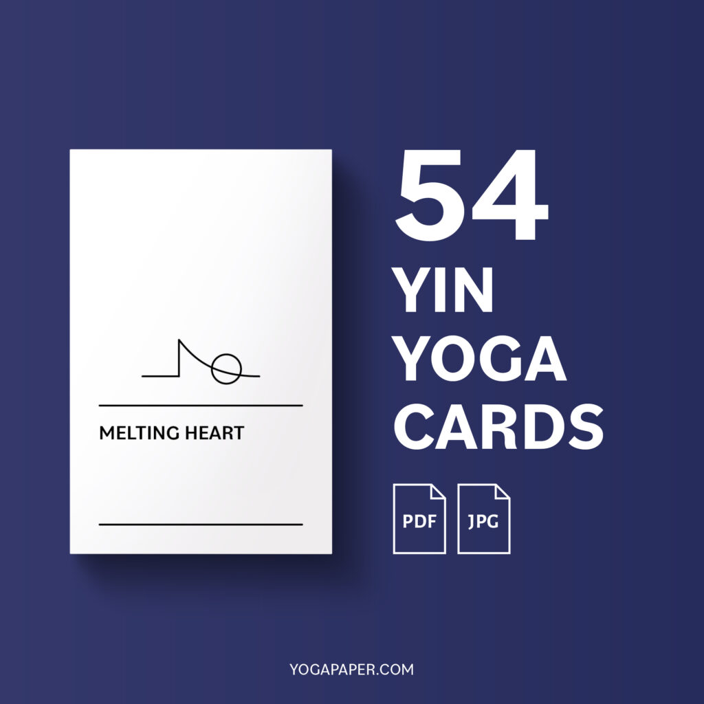 Yin Yoga Cards Poses Stick Figures Names 1