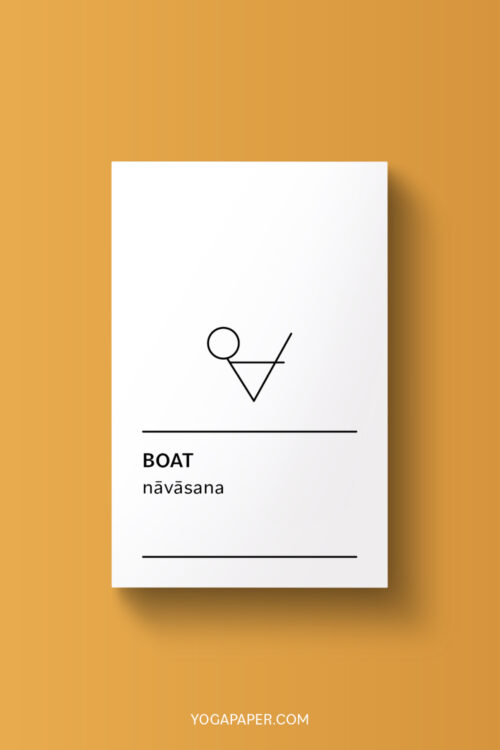 Printable Yoga Cards With Stick-Figures - Yoga Paper