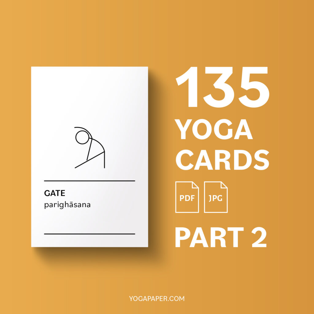 Yoga Cards 108 Yoga Poses Stick Figures Sanskrit2