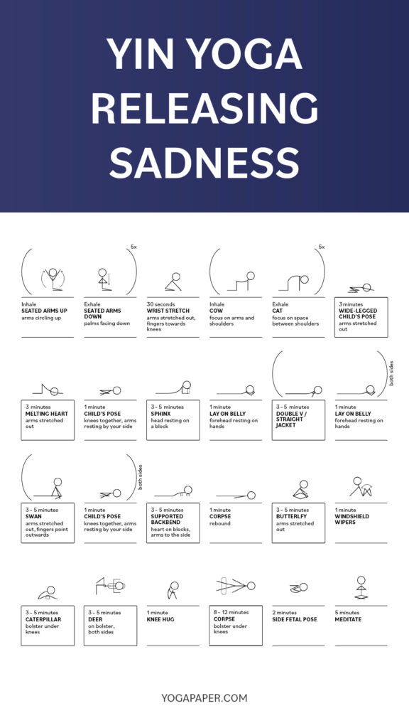 yin Yoga Sequence releasing sadness