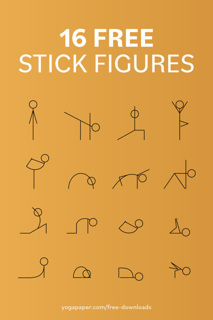 16 Free Yoga Stick Figure Poses